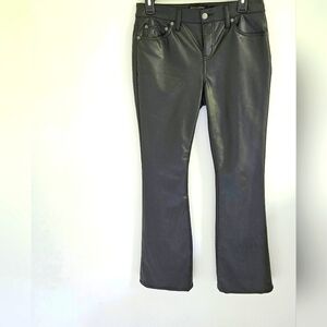 Banana Republic  faux leather black boot cut pants